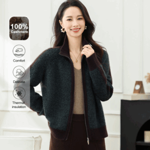 100% Cashmere | 2025 가을겨울 여성용 신제품 카디건 캐시미어 코트(2025 年秋冬新作 女性用 カーディガン カシミヤコート) - YKNL5351T